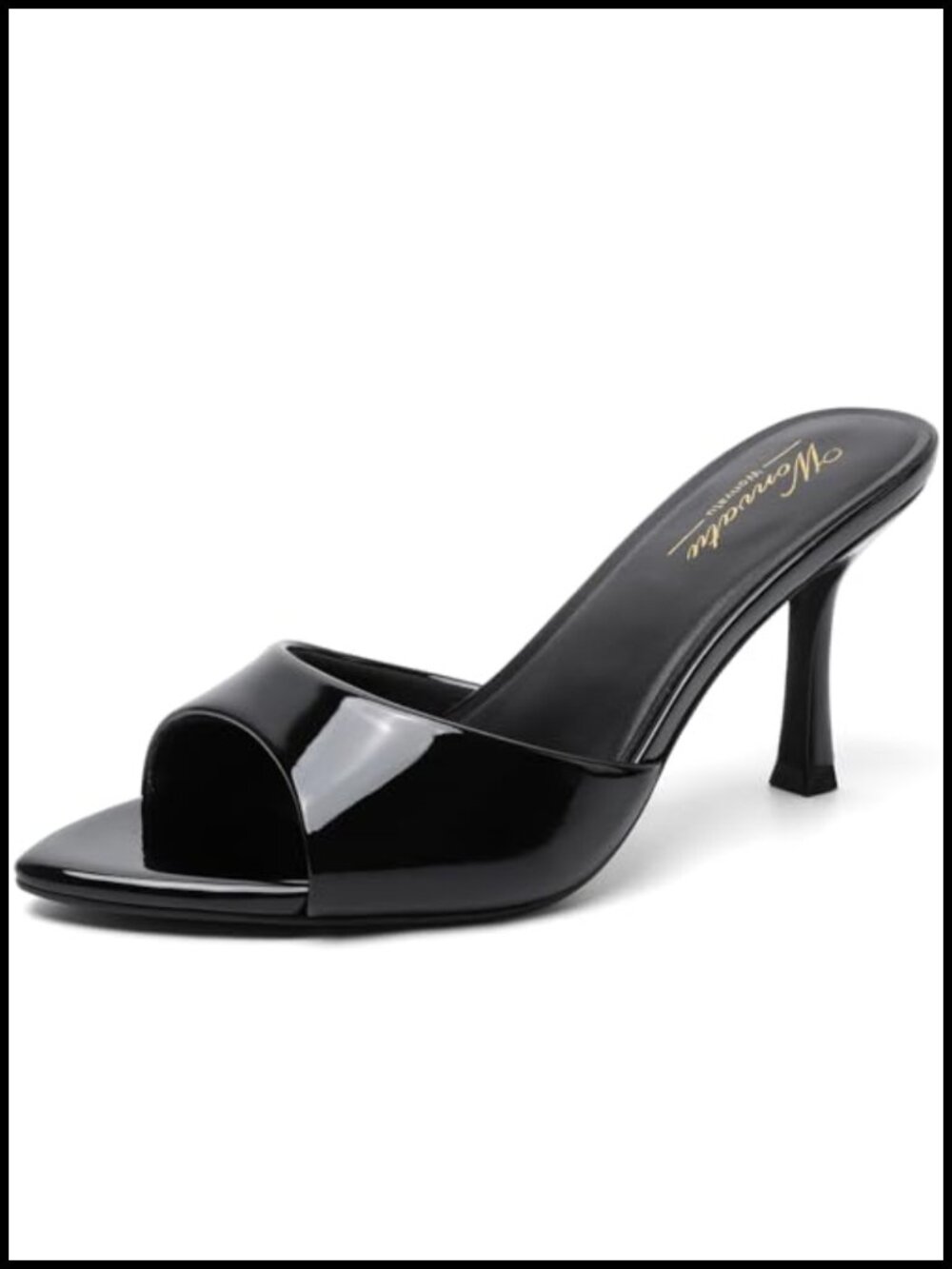 Kitten Heels Pointed Open Toe Mule Slip On Stiletto Backless Dressy Shoes